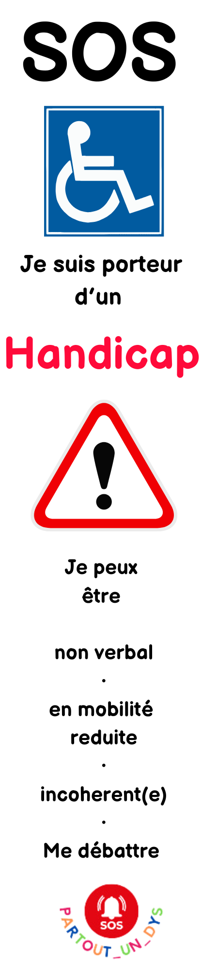 Protège ceinture Handicap – housse d alerte pour prise en charge d’urgence