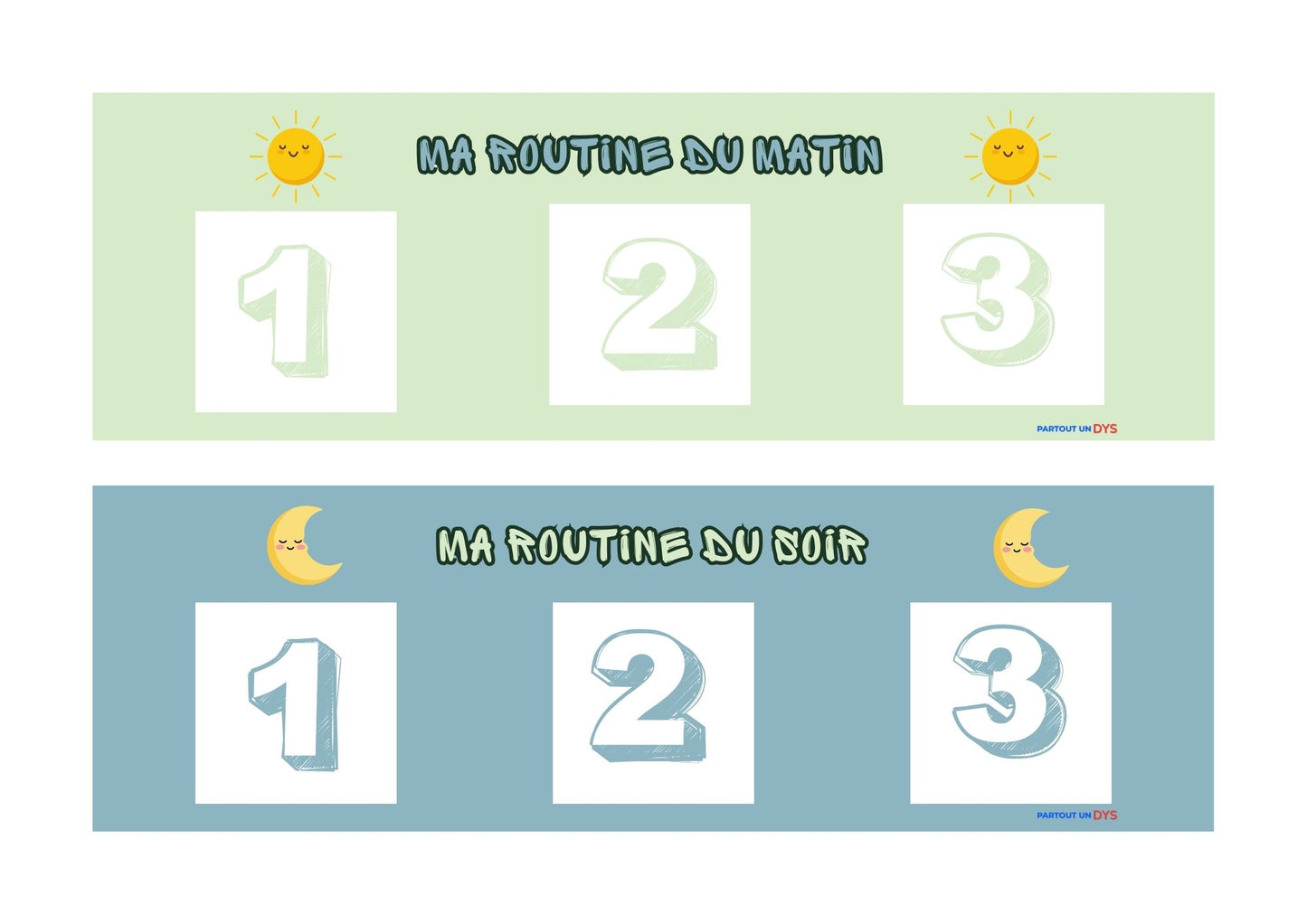 Routines & Étapes – Supports visuels TSA / Autisme pour structurer le quotidien et favoriser l’autonomie