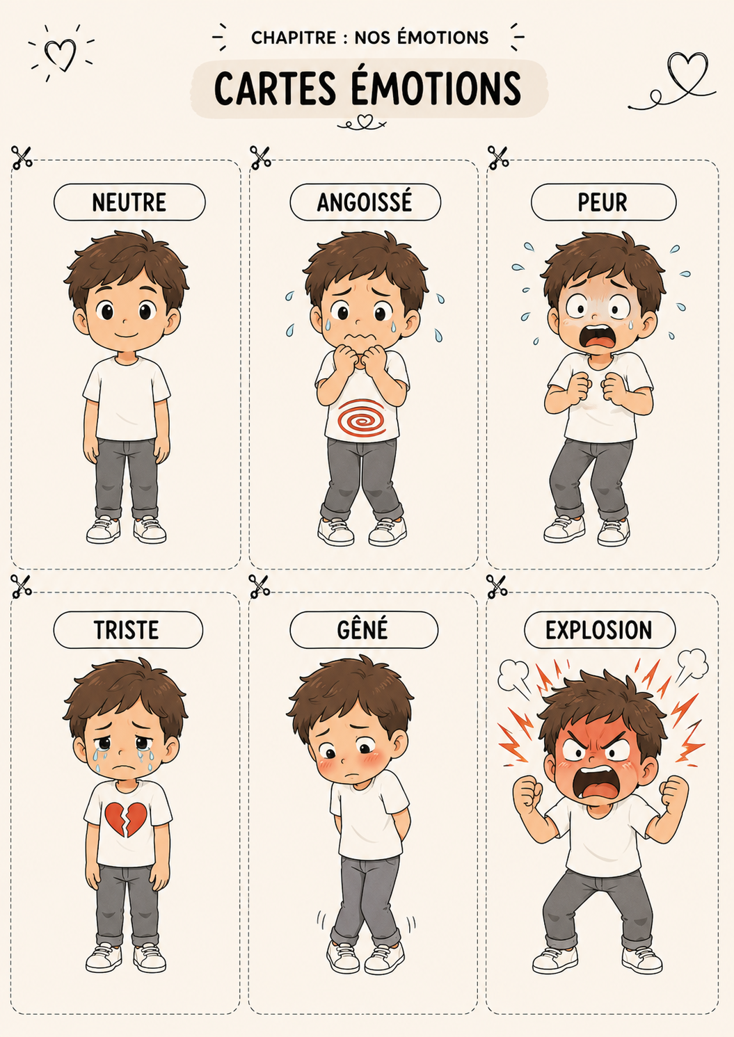 Nos Émotions – Outils visuels pour aider l’enfant à reconnaître et exprimer ses émotions