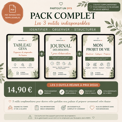 Outils MDPH – PDF interactifs pour préparer votre dossier