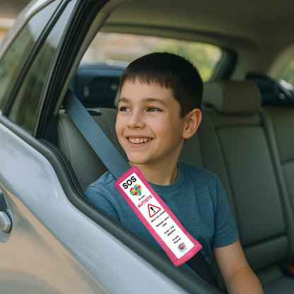 Protège-ceinture enfant TSA & Autisme – Accessoire sécurité & urgence médicale