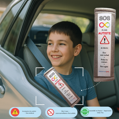 Protège-ceinture TSA & Autisme – Sécurité et identification immédiate