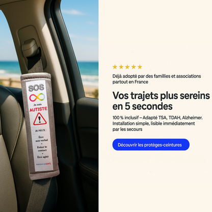 Protège-ceinture TSA & Autisme – Sécurité et identification immédiate