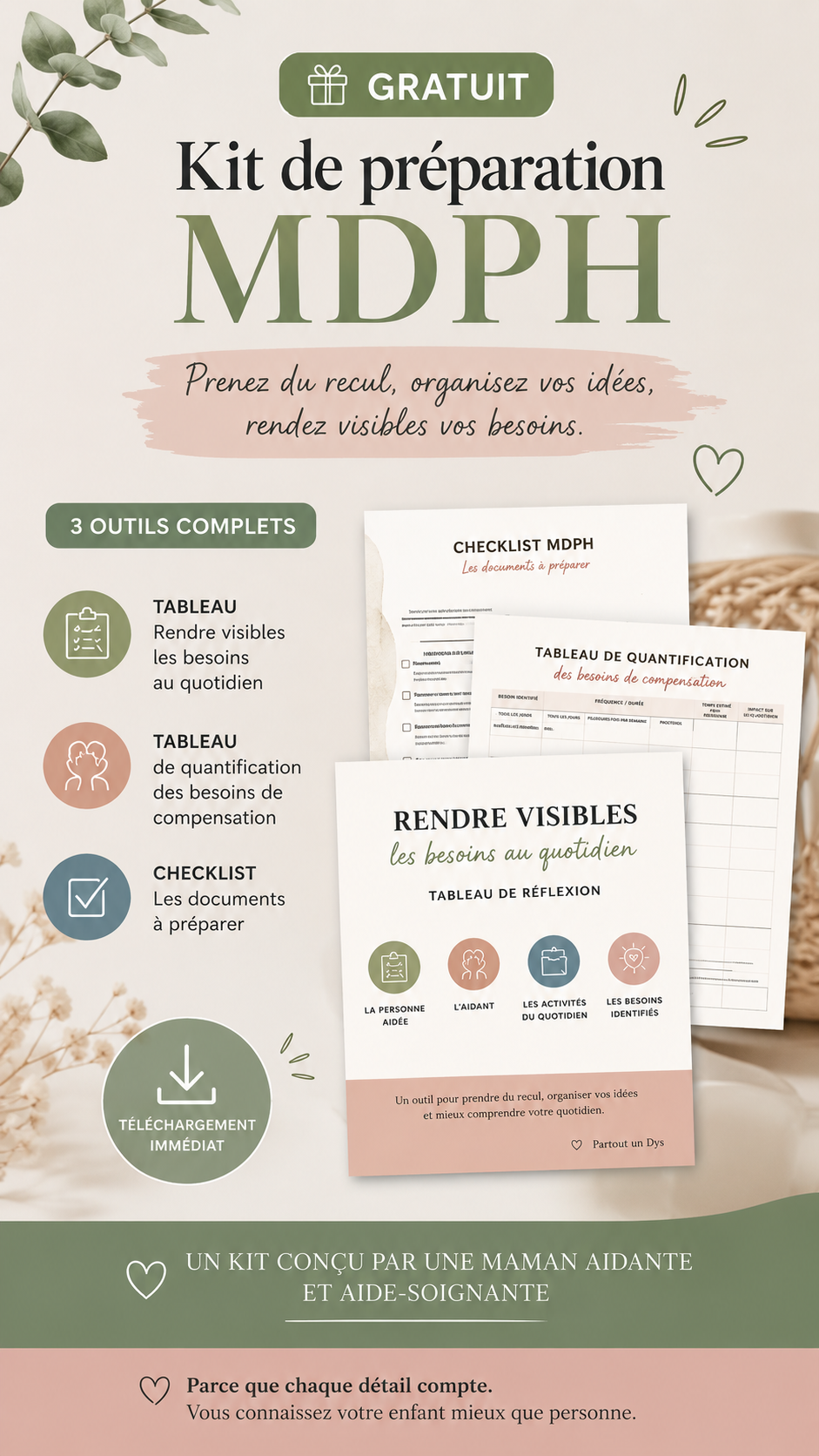 🎁 Kit gratuit MDPH – Préparez votre dossier sereinement