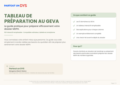 Outils MDPH – PDF interactifs pour préparer votre dossier